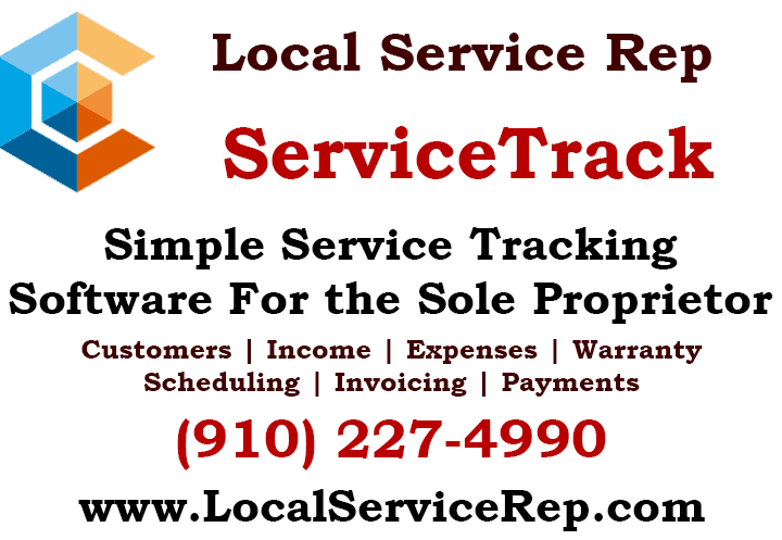 ServiceTrack | Service Tracking Software for the Sole Proprietor | Local Service Rep | Rock Local Media group | Topsail Coast Advertiser - Buy | Sell | Market | Advertise | Web Design | SEO