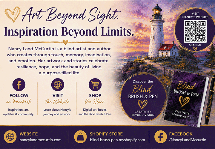 Nancy Land McCurtin | Blind Artist and Author | Blind Brush & Pen