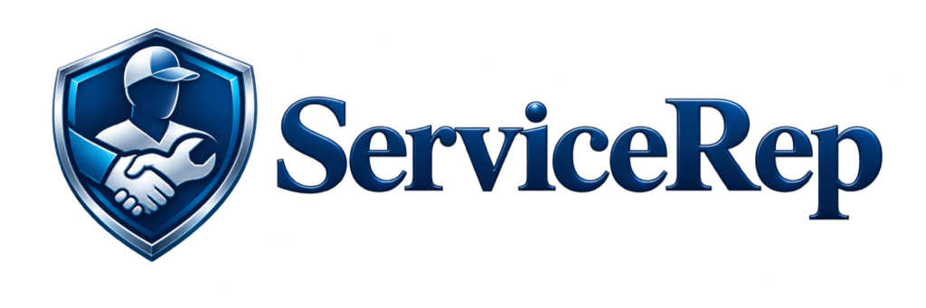ServiceRep software for managing customers, service jobs, scheduling and invoicing